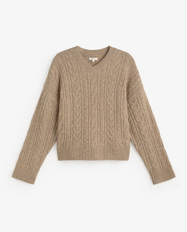 Yerse Woven Knit Sweater Stone Grey