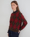 Yerse Diamond Sweater Brown - Red