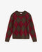 Yerse Diamond Sweater Brown - Red