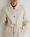 Yerse Long Handmade Wool - Blend Coat Ecru