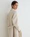 Yerse Long Handmade Wool - Blend Coat Ecru