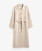 Yerse Long Handmade Wool - Blend Coat Ecru