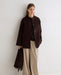 Yerse Handmade Coat With Removable Scarf Chocolate