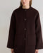 Yerse Handmade Coat With Removable Scarf Chocolate