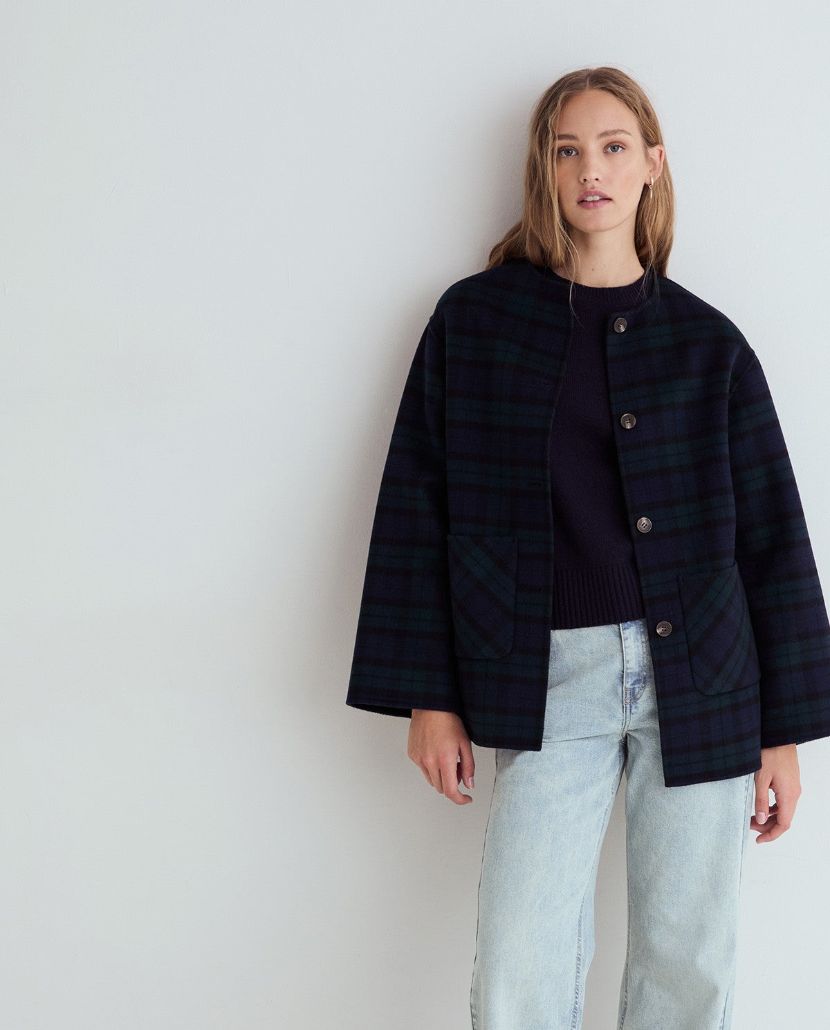 Yerse Handmade Coat With Removable Scarf