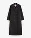 Yerse Long Handmade Double - Faced Grey Check Coat