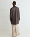 Yerse Leather Midi Coat Dark Brown