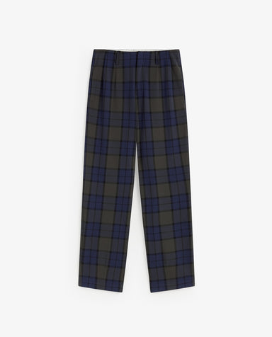 Yerse Check Straight Suit Trousers