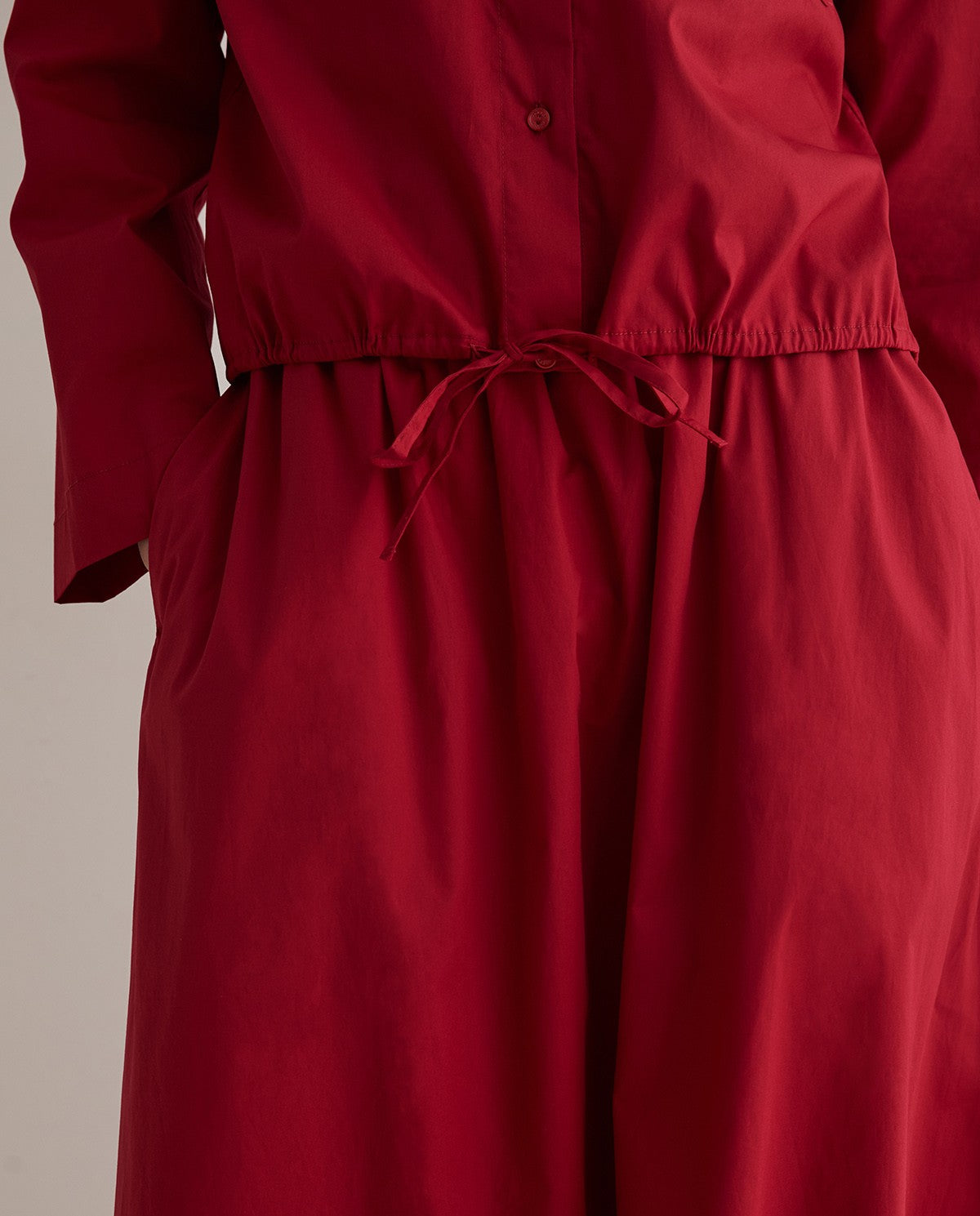 Yerse Poplin Shirt Red