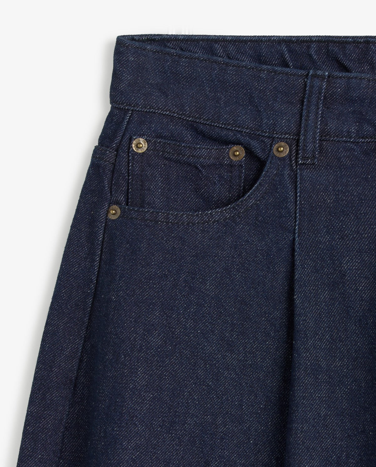 Yerse Barrel - Leg Denim Trousers Dark Blue