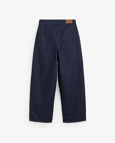 Yerse Barrel - Leg Denim Trousers Dark Blue