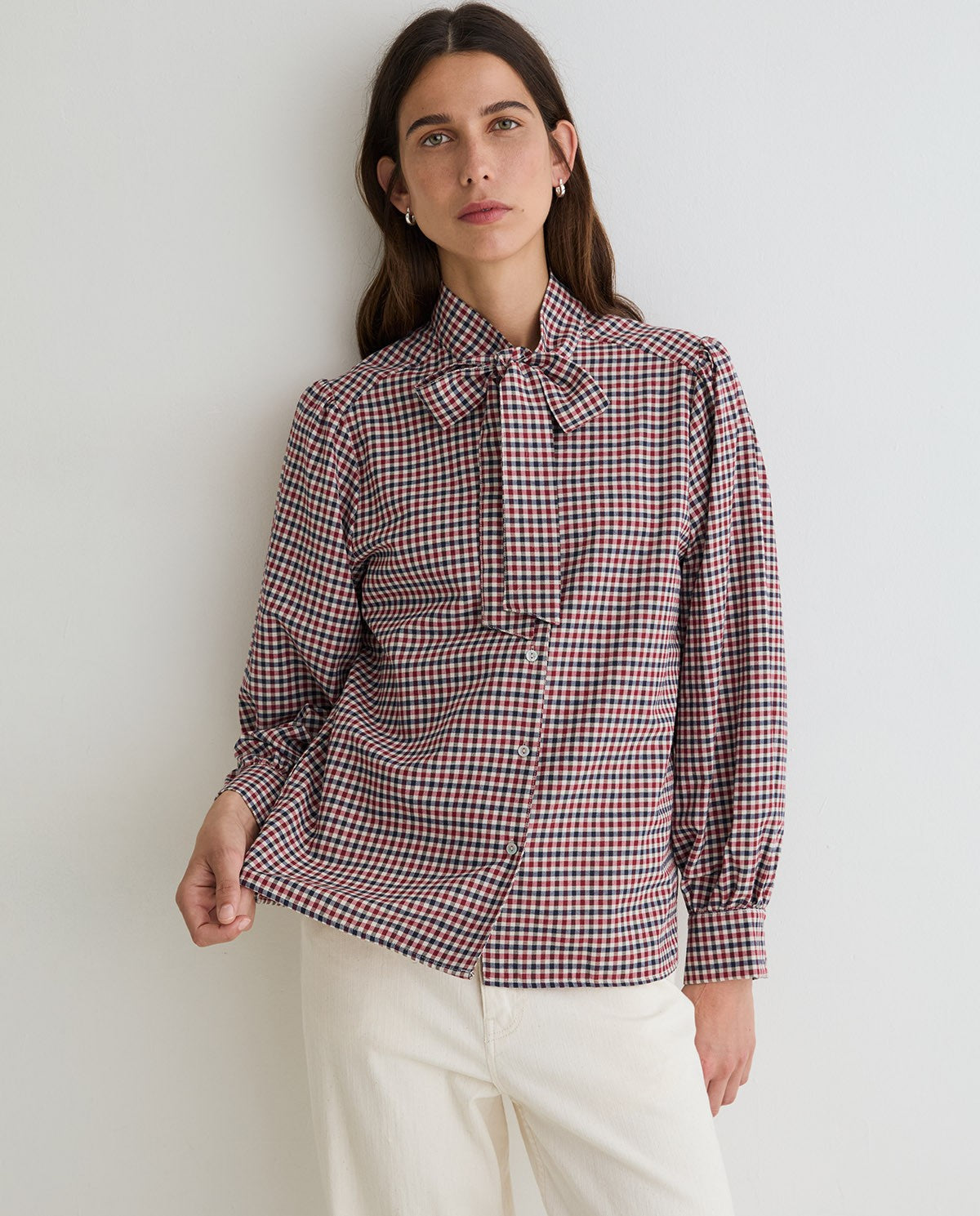 Yerse Check Shirt With Tie