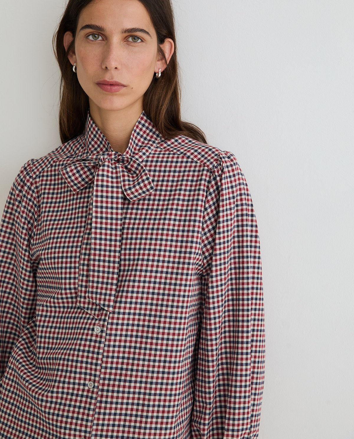 Yerse Check Shirt With Tie