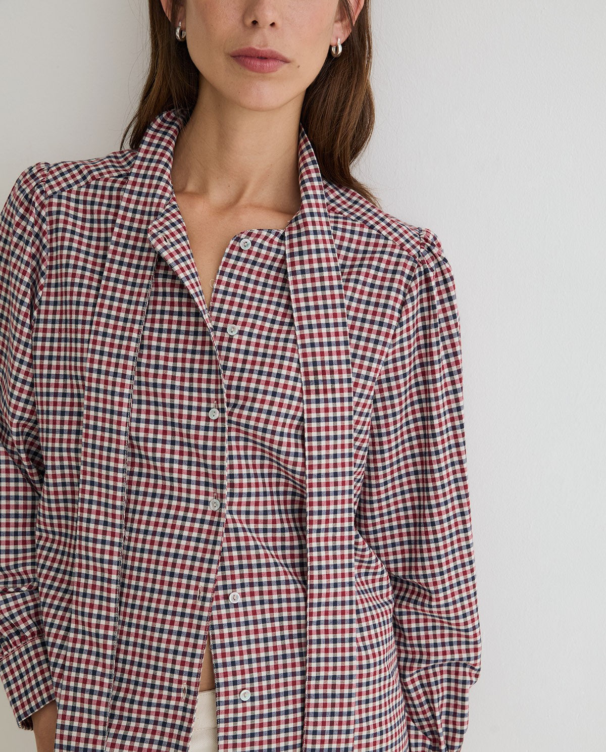 Yerse Check Shirt With Tie