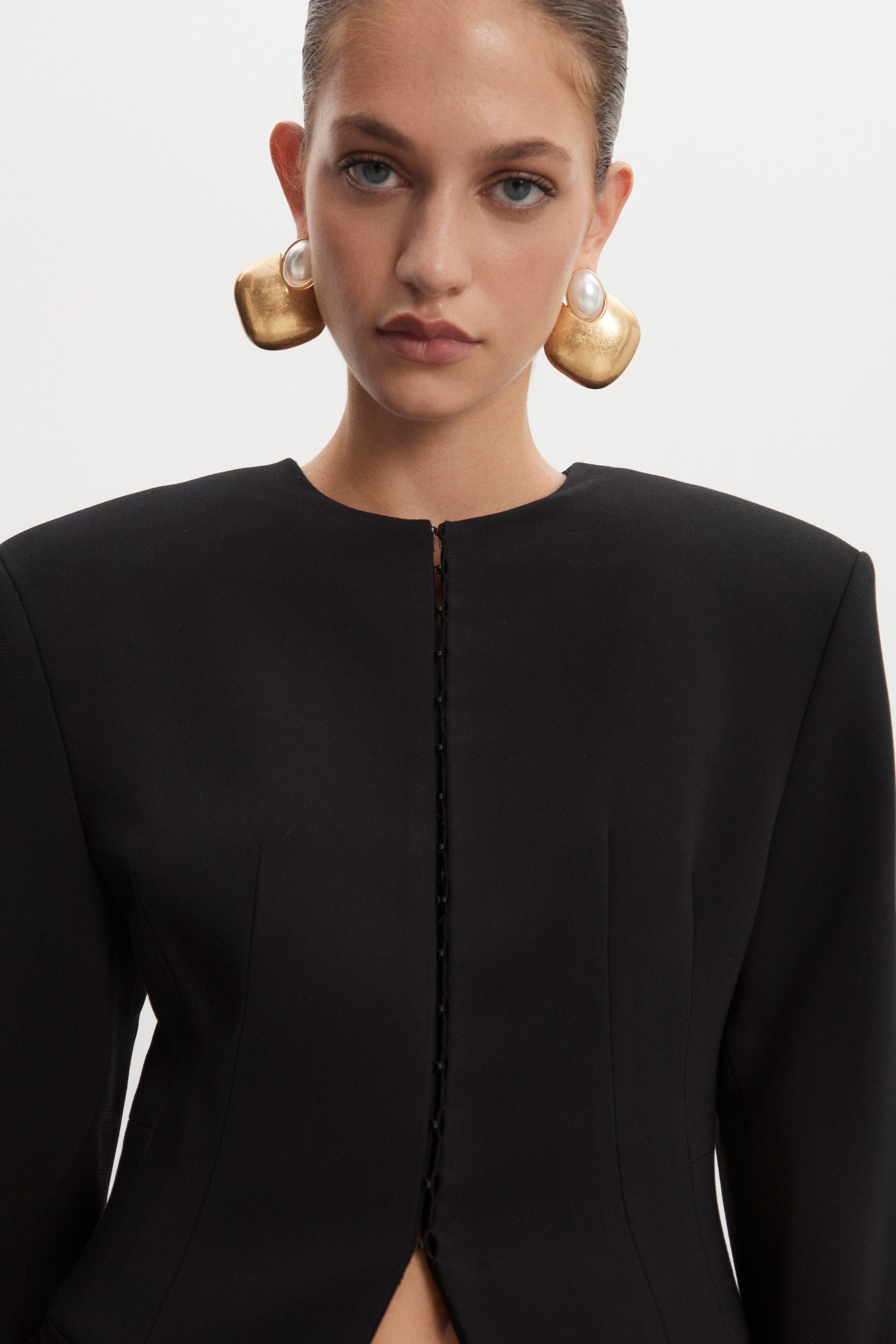 Nadia Rapti Hourglass Blazer Black