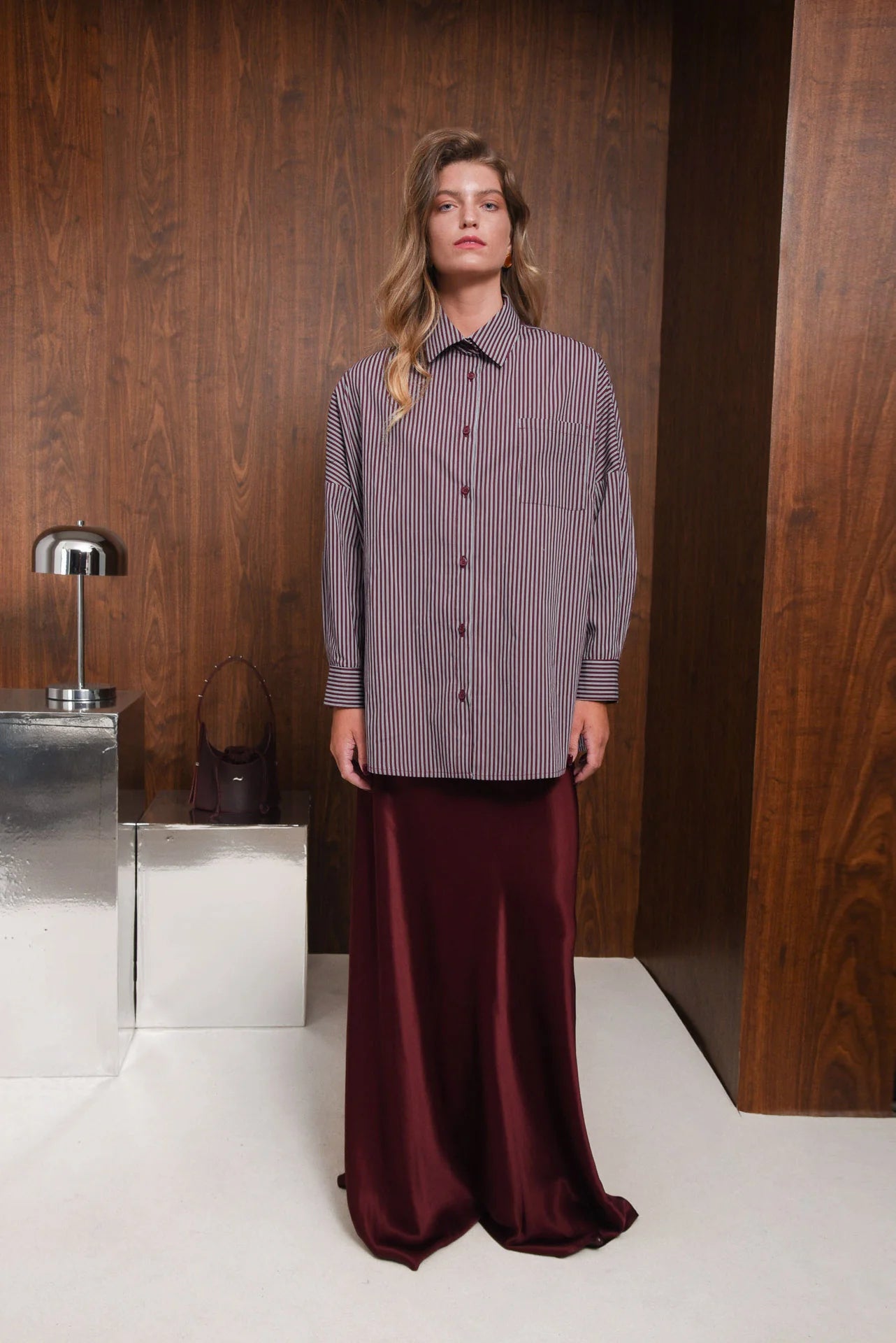 AURA SHIRT - BURGUNDY-