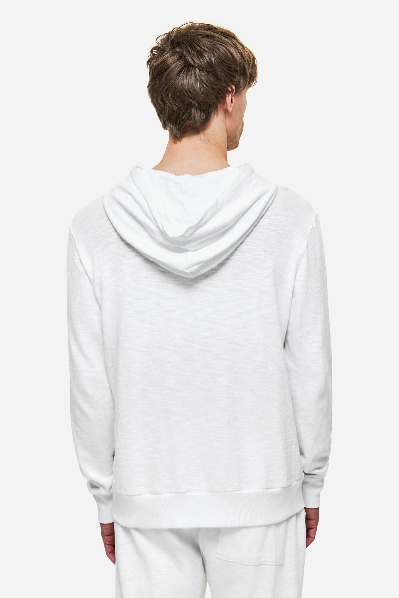 DLMF000201 - REGULAR KNITTED SLUB FULLZIP - WHITE