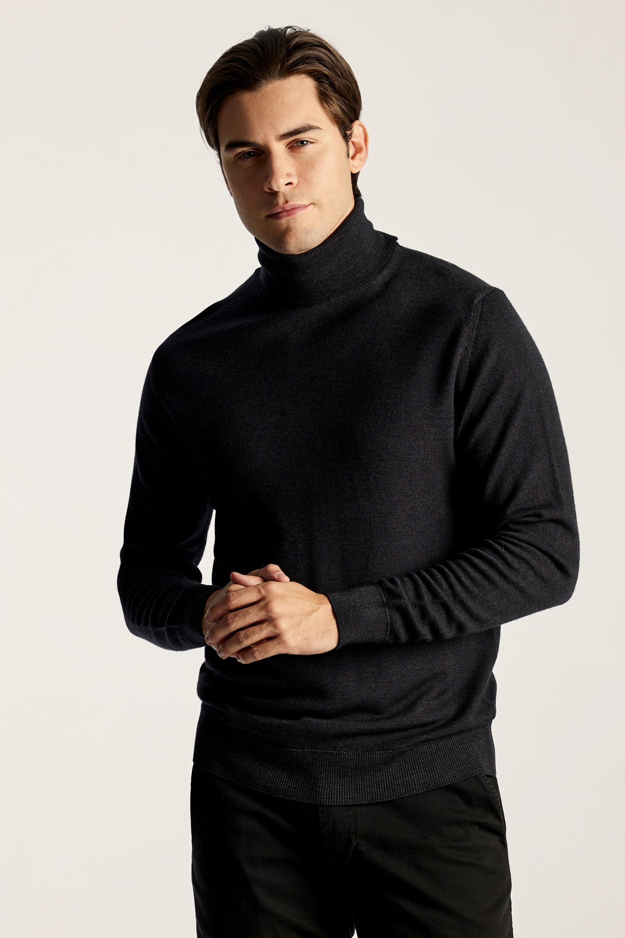 High Neck Knitwear BLACK DLMKW04W22