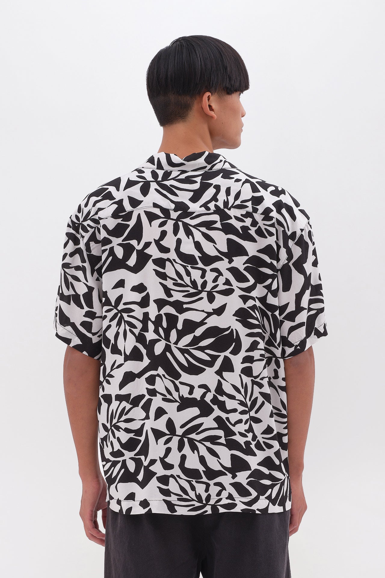 Tropical Print Shirt - Black