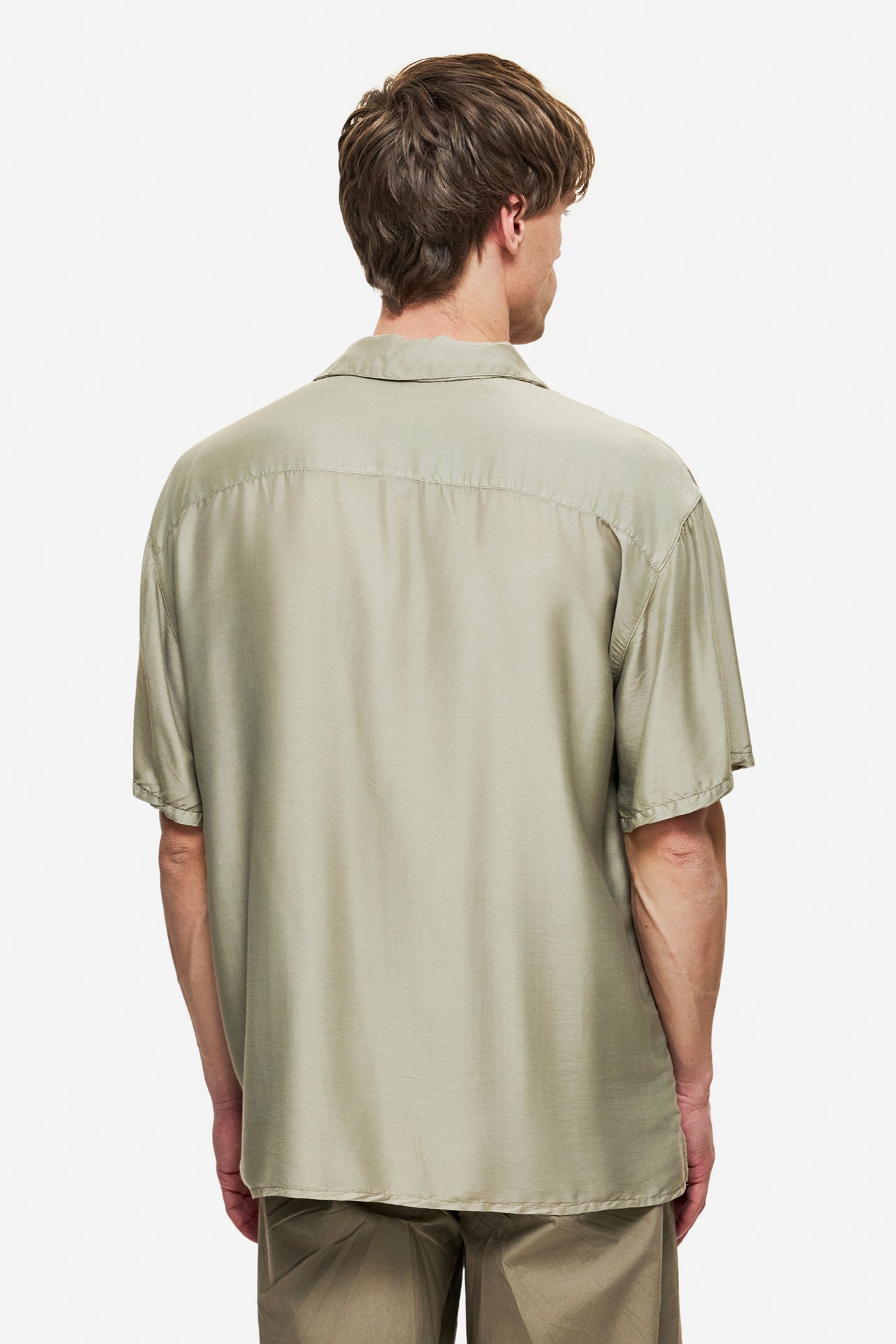 DLMS000148 - SILK BLEND SHIRT - TAUPE