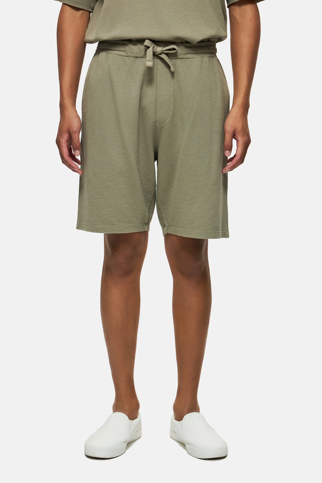DLMSB000102 - PIQUET CHINO SWEATBERMUDA - TAUPE