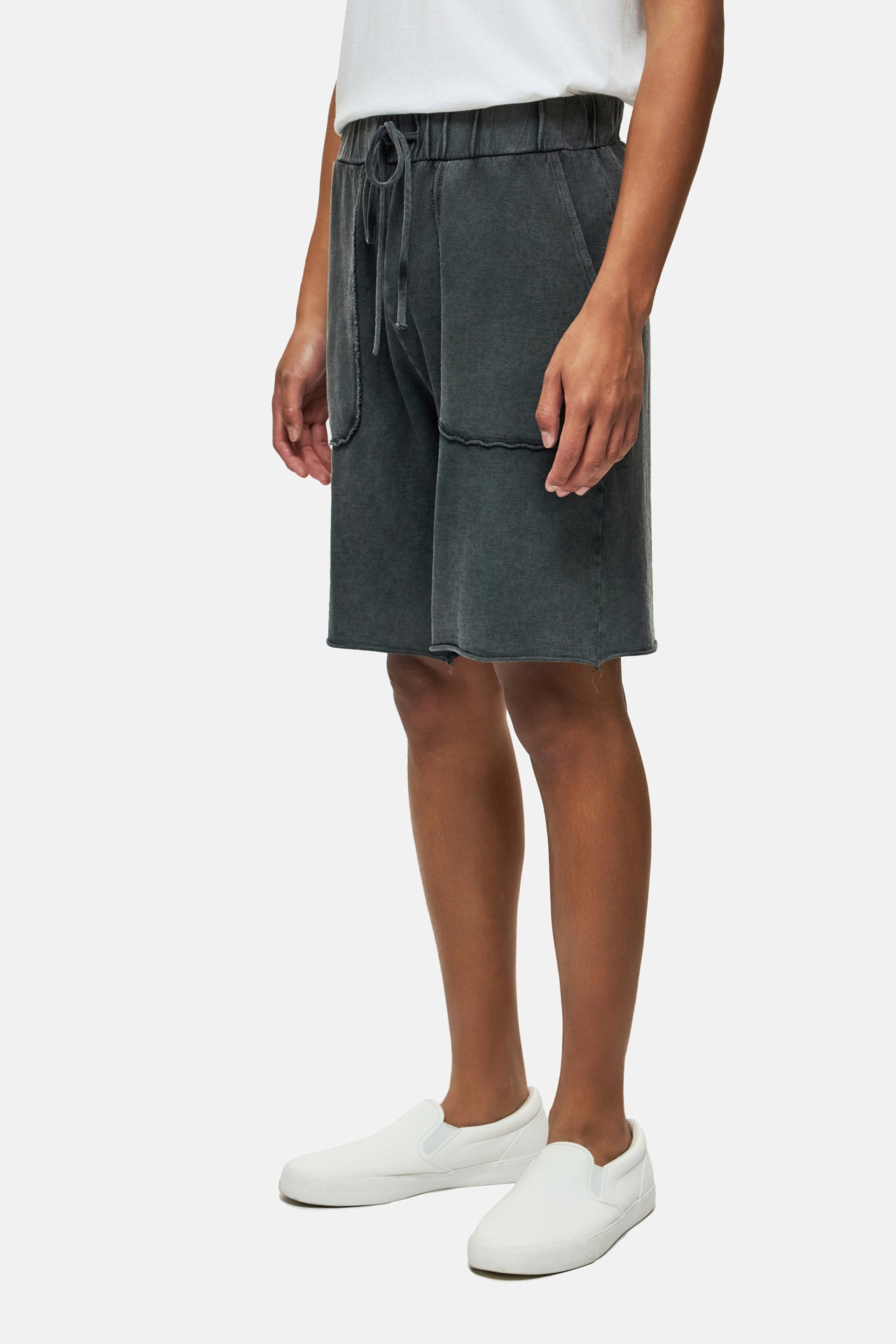 DLMSB000103 - RAW EDGES SWEATBERMUDA - VINTAGE BLACK