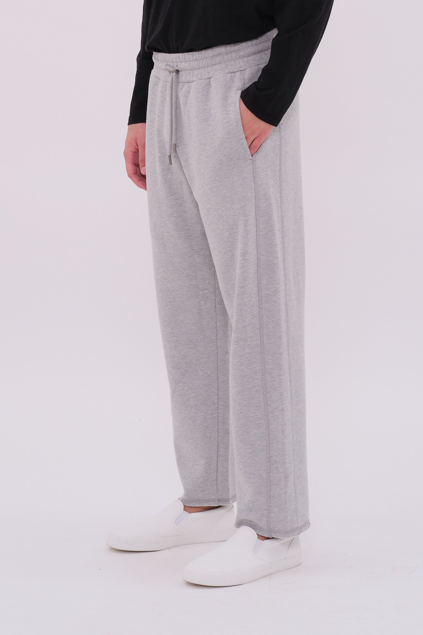 DLMSP000112 - Straight Leg Sweatpants - GREY MELANGE