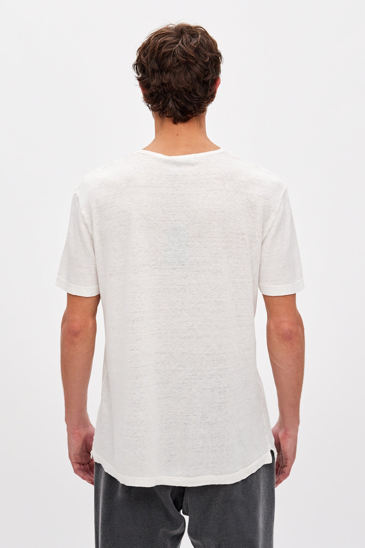 Shortsleeved T-shirt in Loose Line WHITE