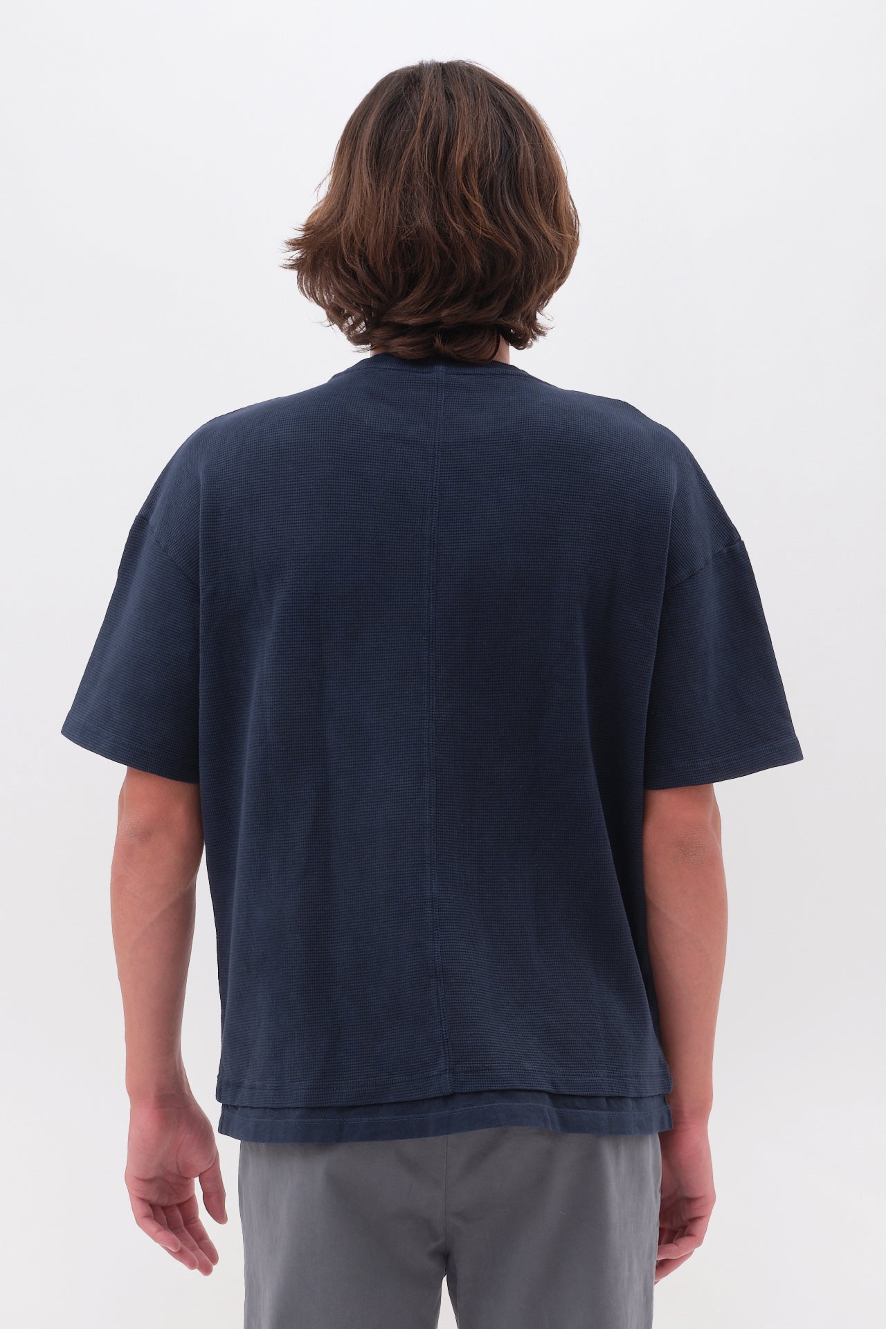 Waffle T-shirt with Ribbed Trims