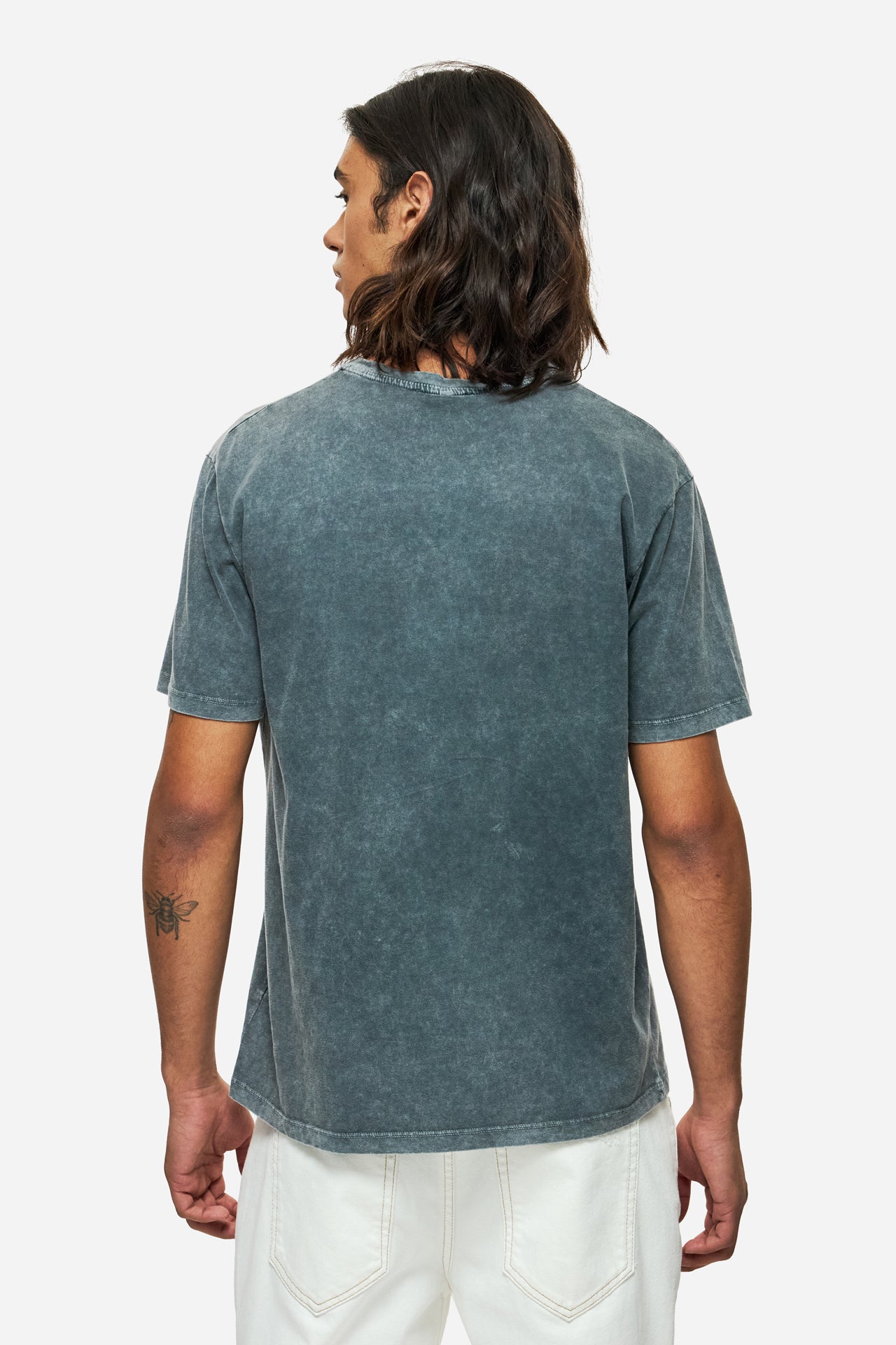 DLMT000640 - Τ-shirt with Round Neckline in Regular Fit VINTAGE GREY