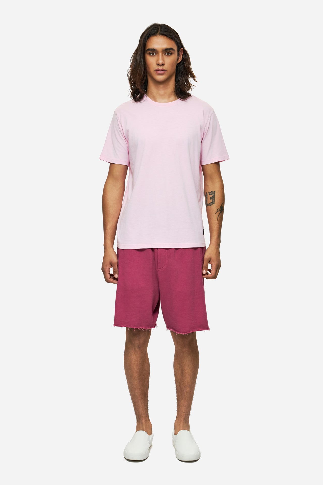 DLMT000640 - Τ-shirt with Round Neckline in Regular Fit - BUBBLEGUM