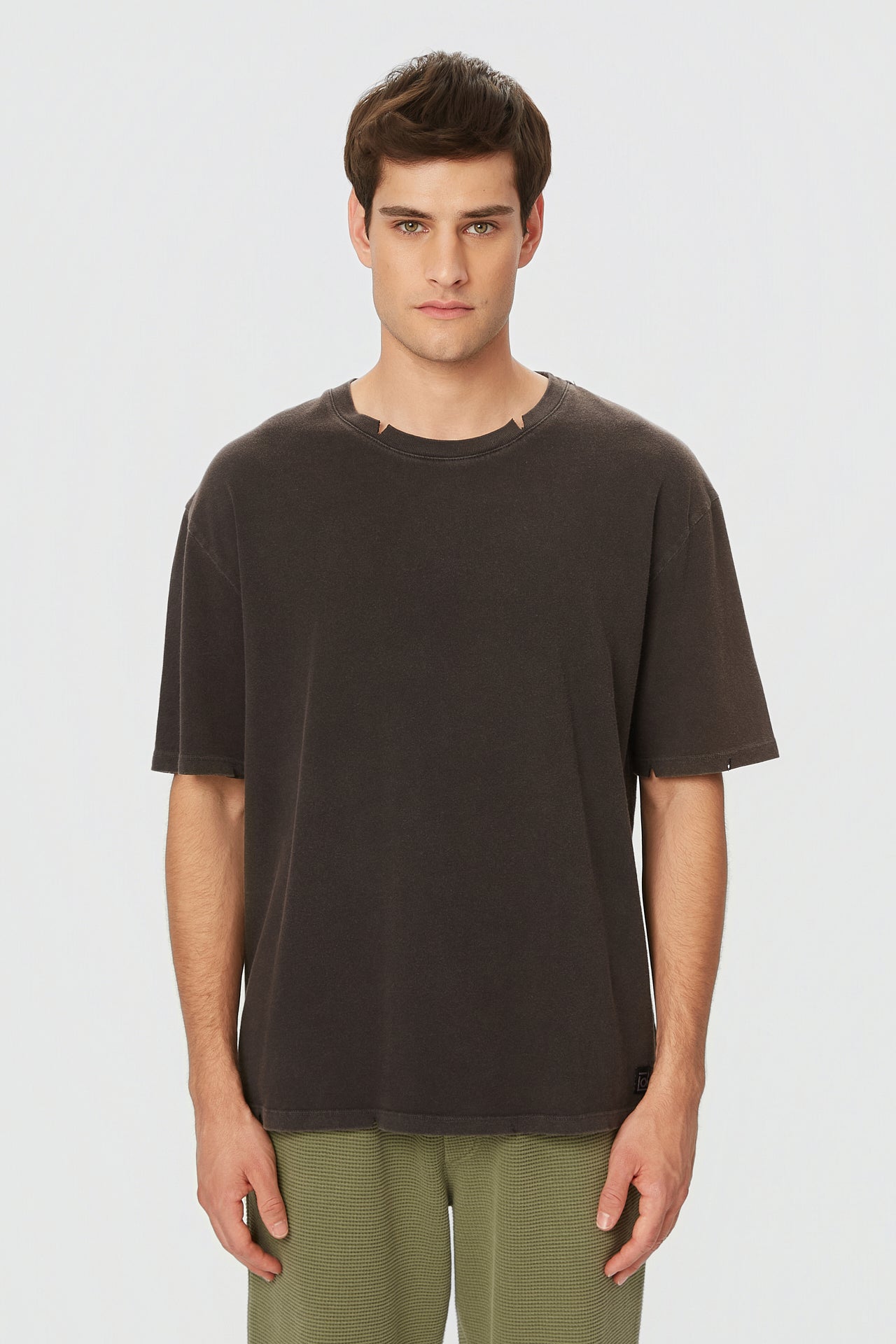 DLMT000659 - Oversized Heavy Jersey T-shirt - VINTAGE BLACK