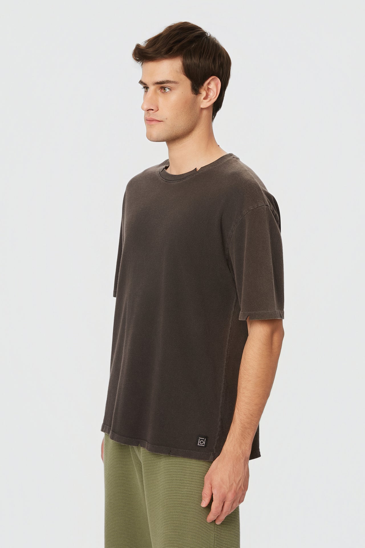 DLMT000659 - Oversized Heavy Jersey T-shirt - VINTAGE BLACK