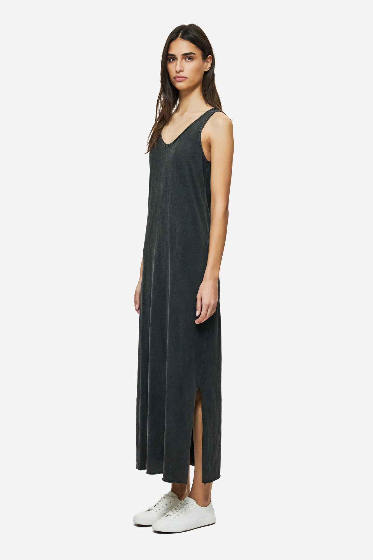 DLWD000078 - MAXI TANK DRESS - VINTAGE BLACK