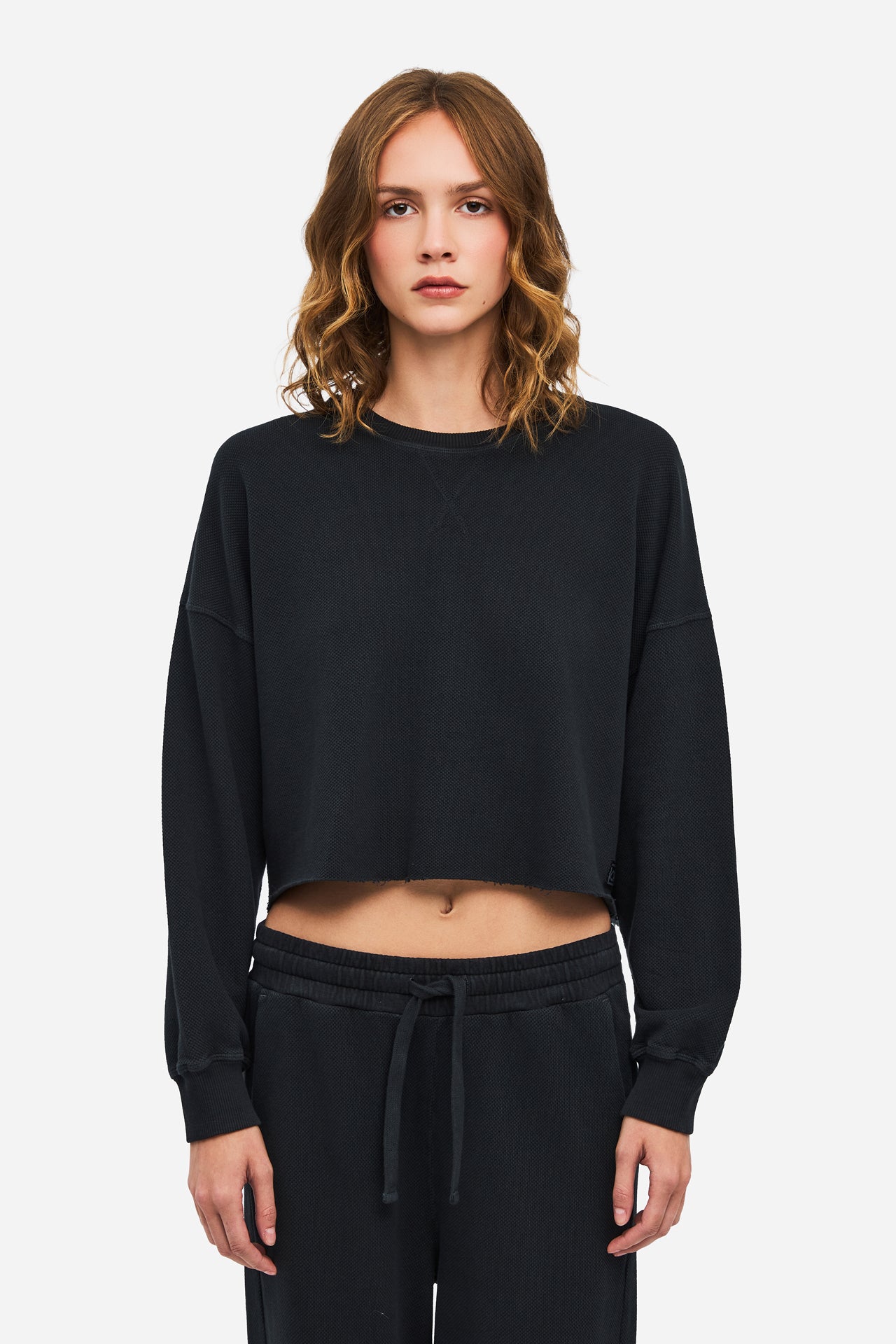 Dirty Laundry Cropped Long Sleeve Top