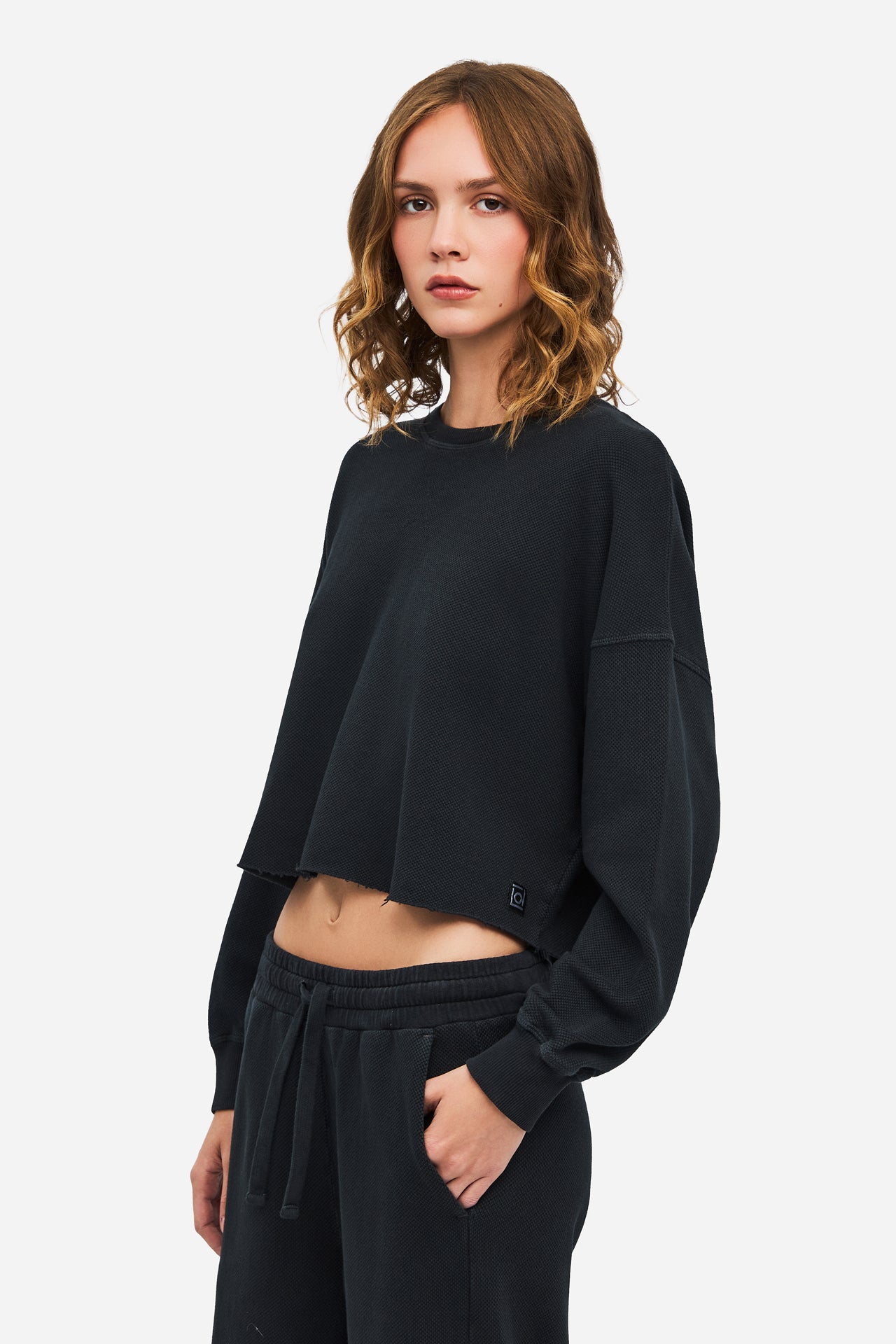 Dirty Laundry Cropped Long Sleeve Top