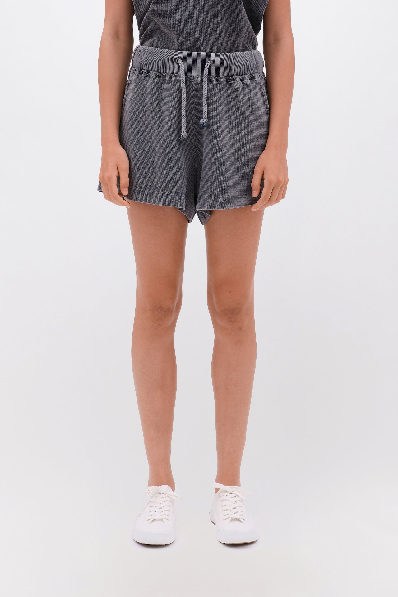 Waffle Bermuda in Regular Fit - VINTAGE GREY