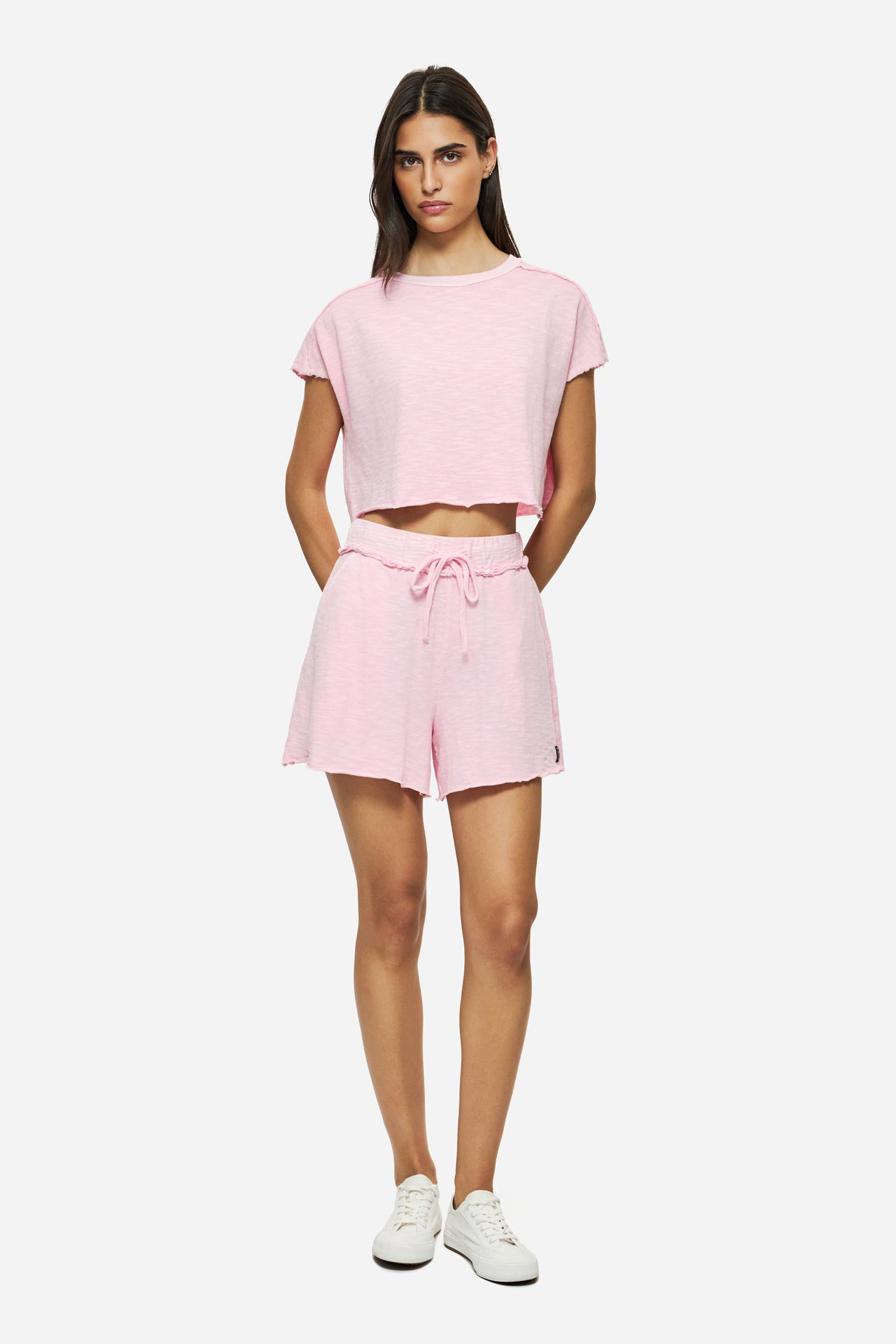 DLWSB000038 - RAW CUT SWEATBERMUDA - BUBBLEGUM