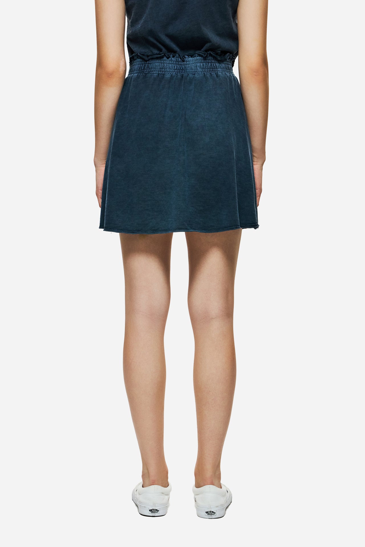DLWSK000006 - MINI SKIRT WITH RAW EDGES - VINTAGE BLUE