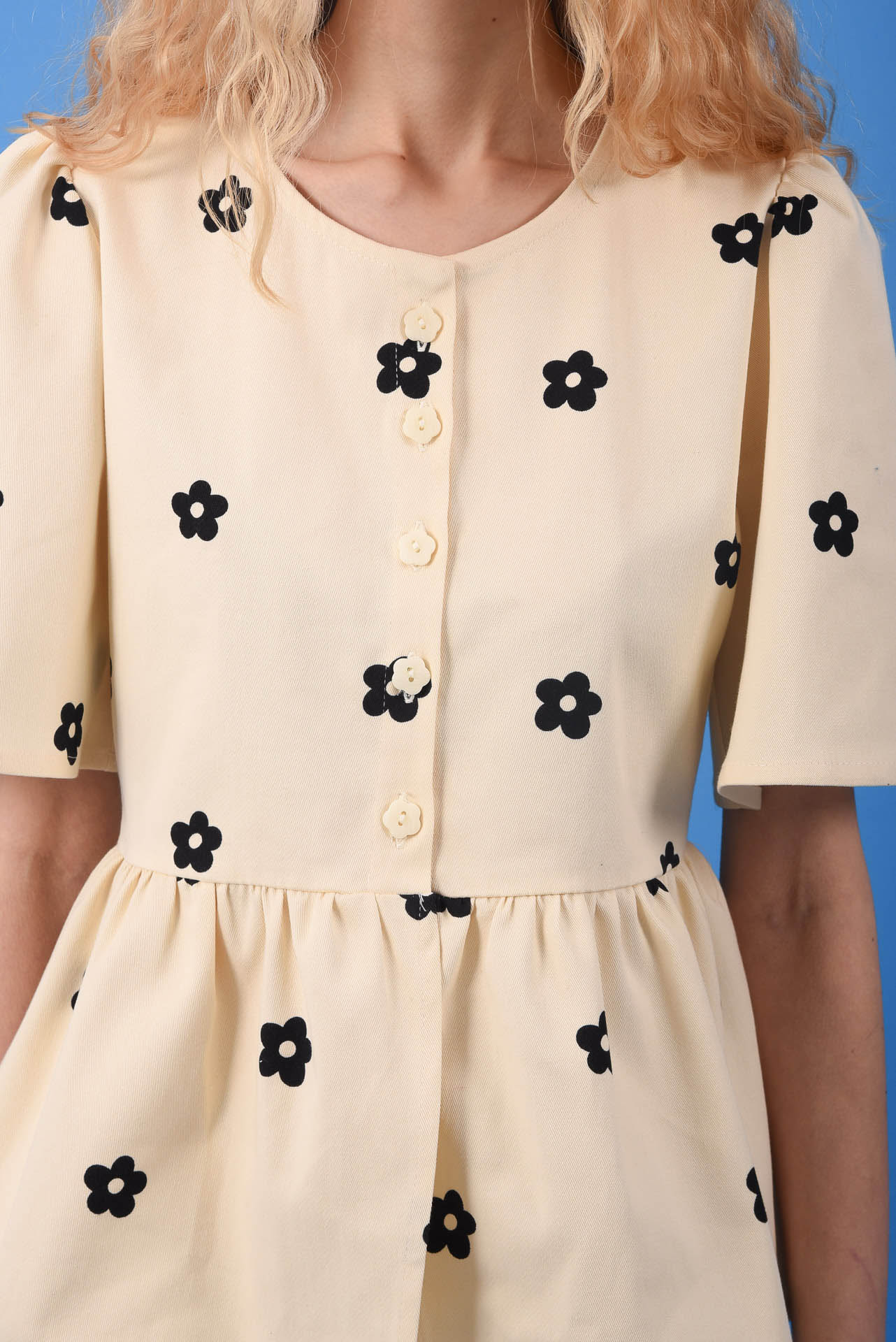 DAISY GABARDINE BLOUSE BLACK