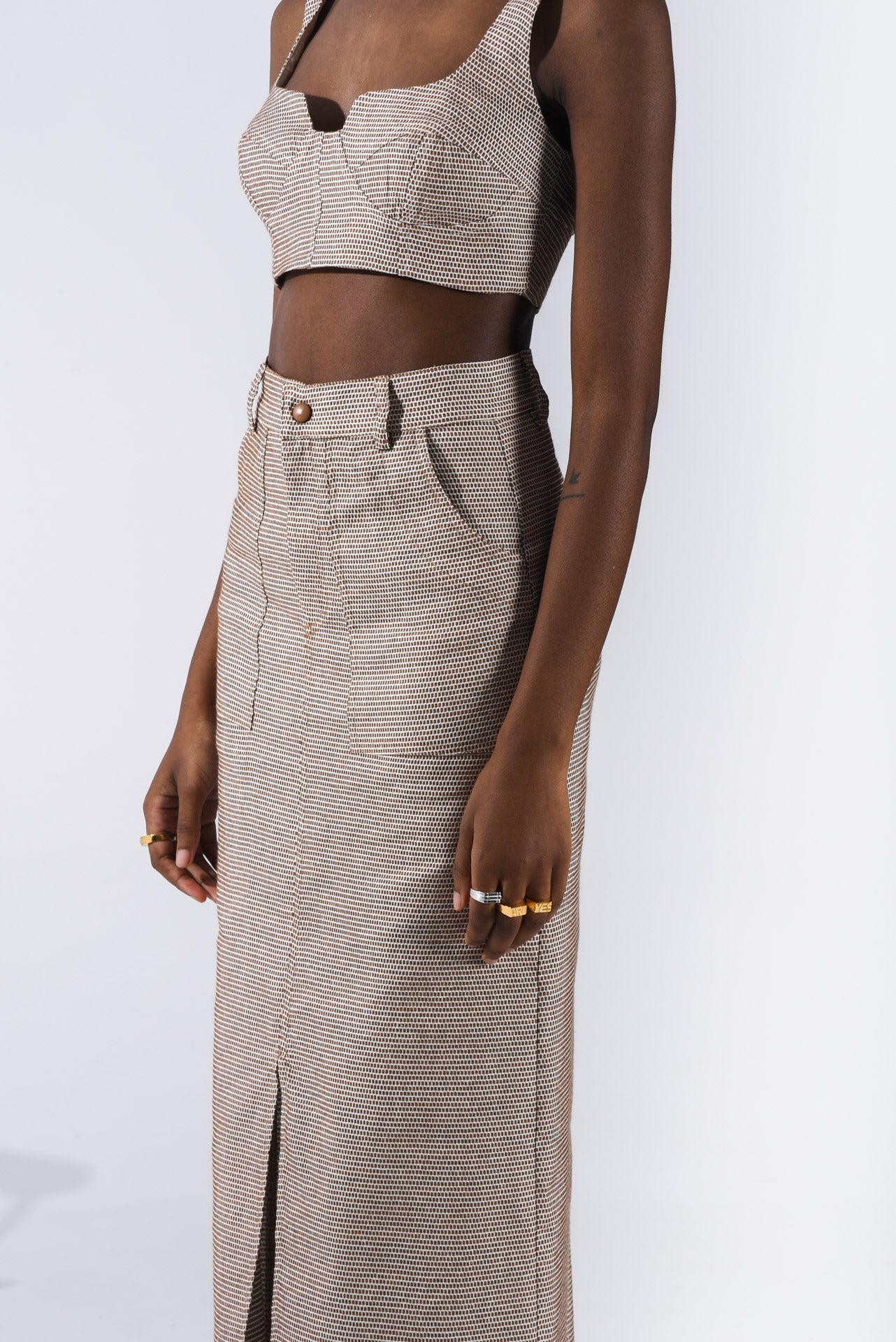 RACHEL MAXI SKIRT BROWN