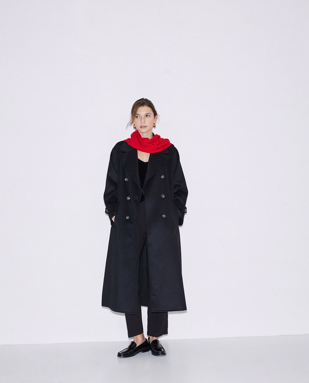 HANDMADE WOOL TRENCH COAT BLACK  Ref. 41600