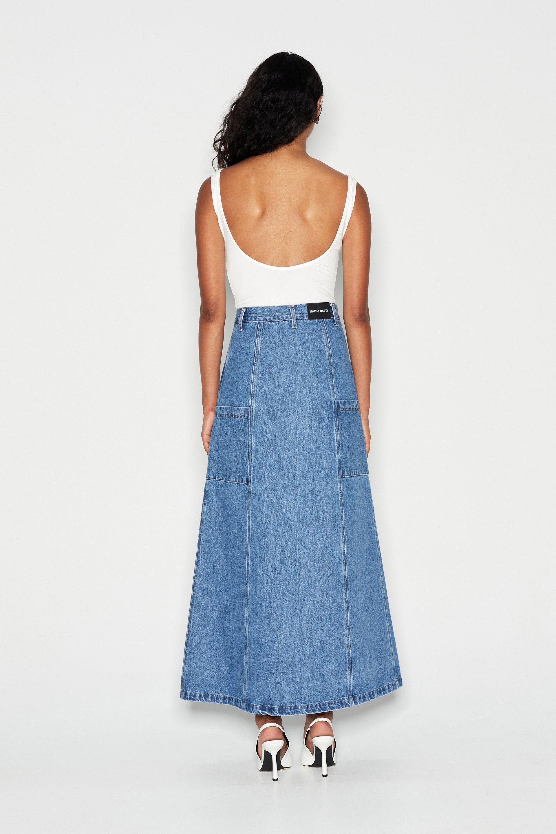 DENIM CREW SKIRT