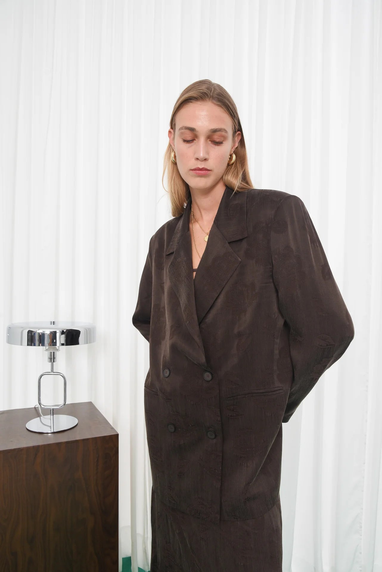 INNER VOICE BLAZER -BROWN-