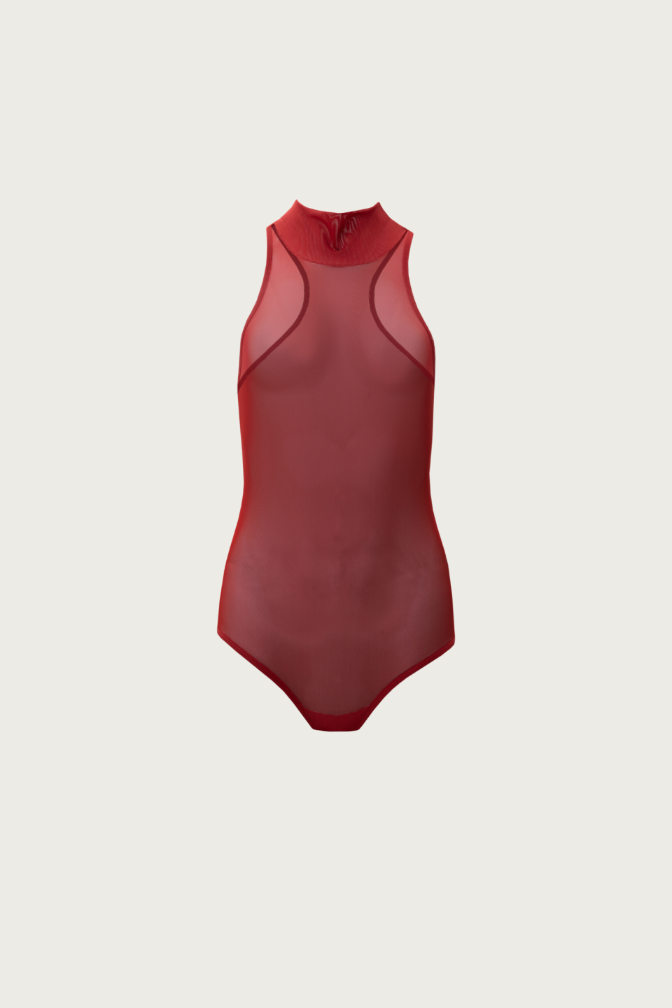 Mesh Bodysuit - Red
