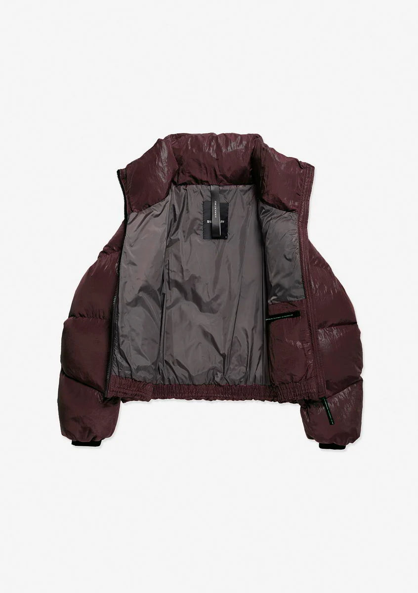NEBULA Short Puffer Jacket - Burgundy