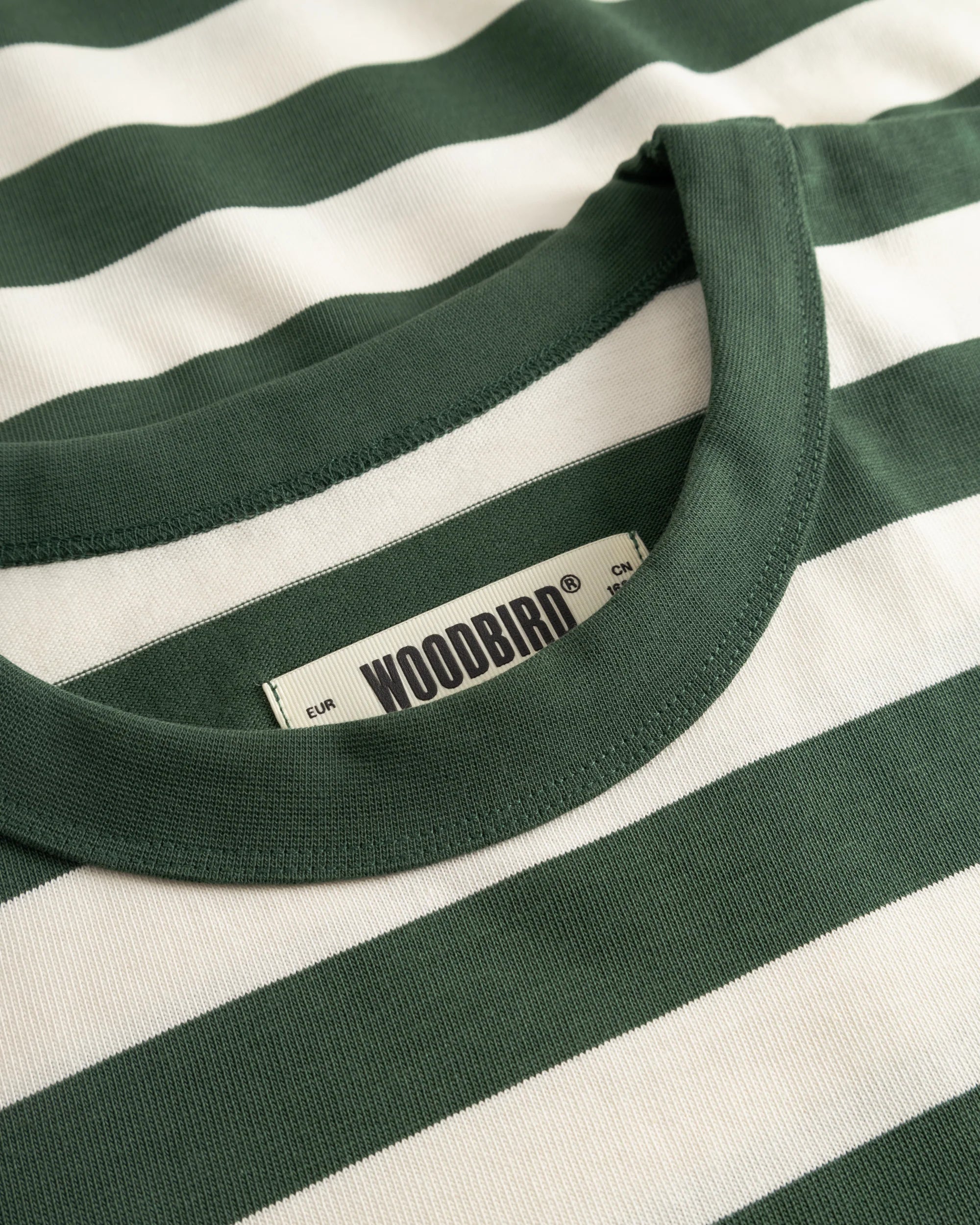WBBEAM STRIPE TEE - PINE GREEN