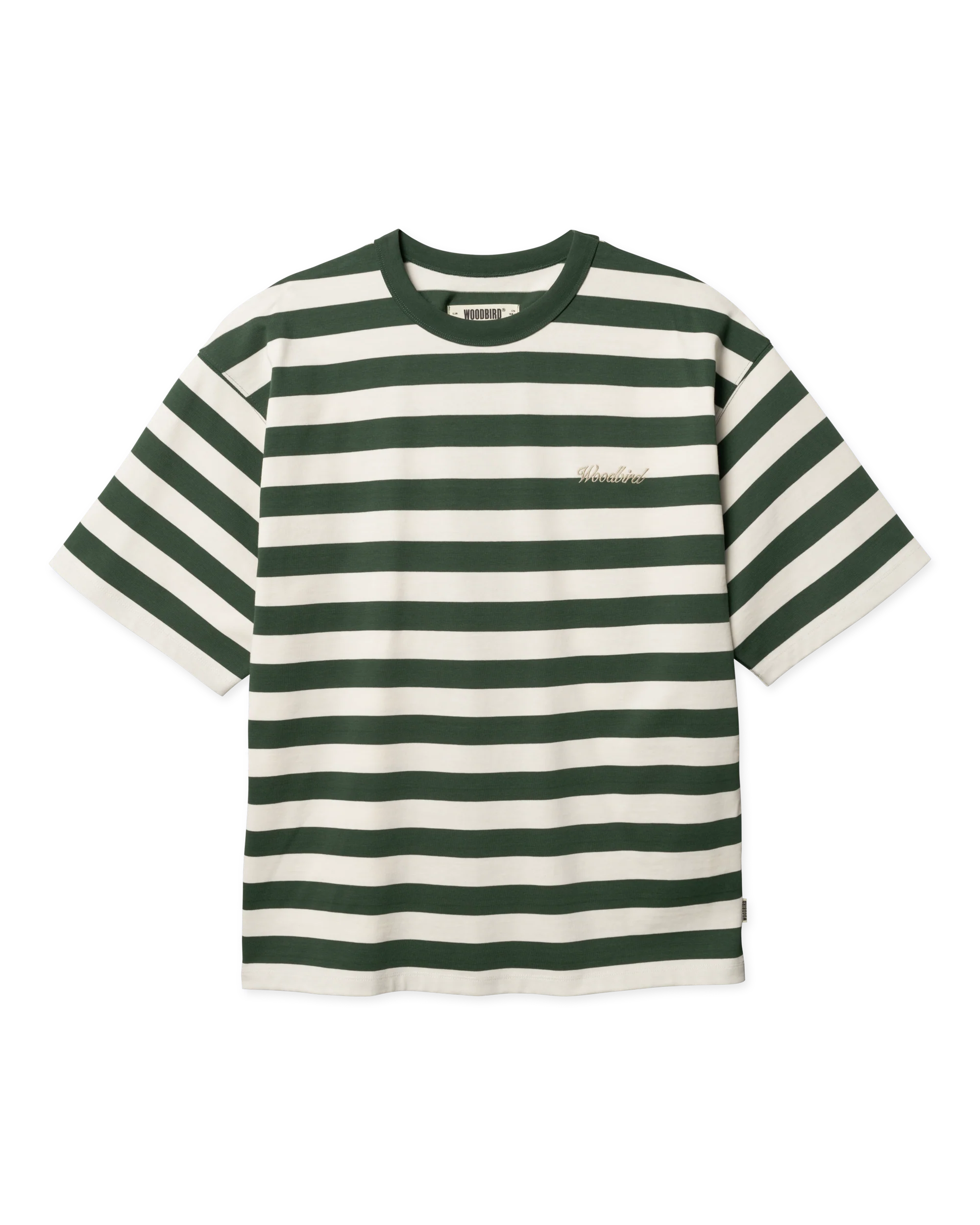 WBBEAM STRIPE TEE - PINE GREEN