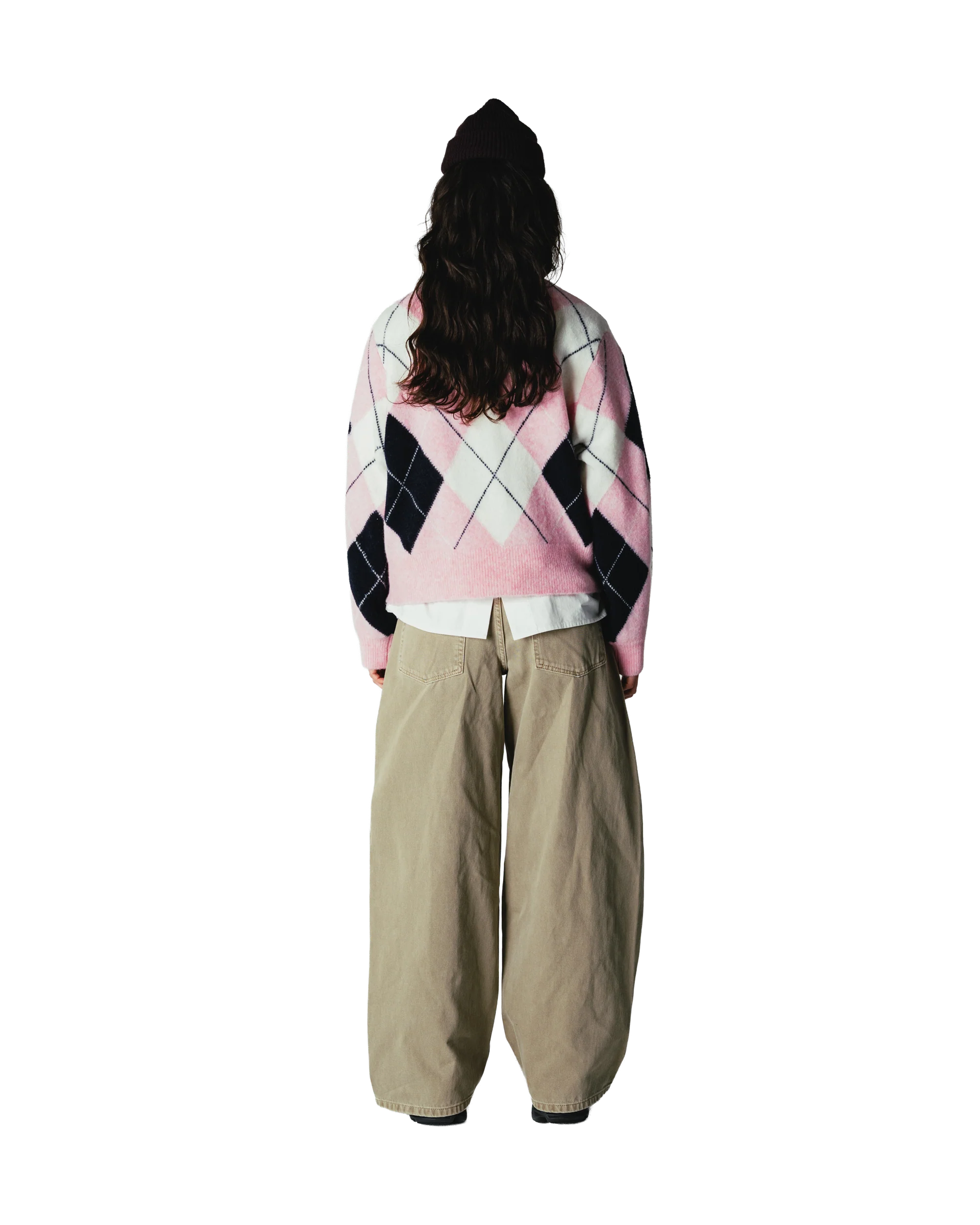 Woodbird WBFen Argyle Cardigan Dusty Violet-Navy