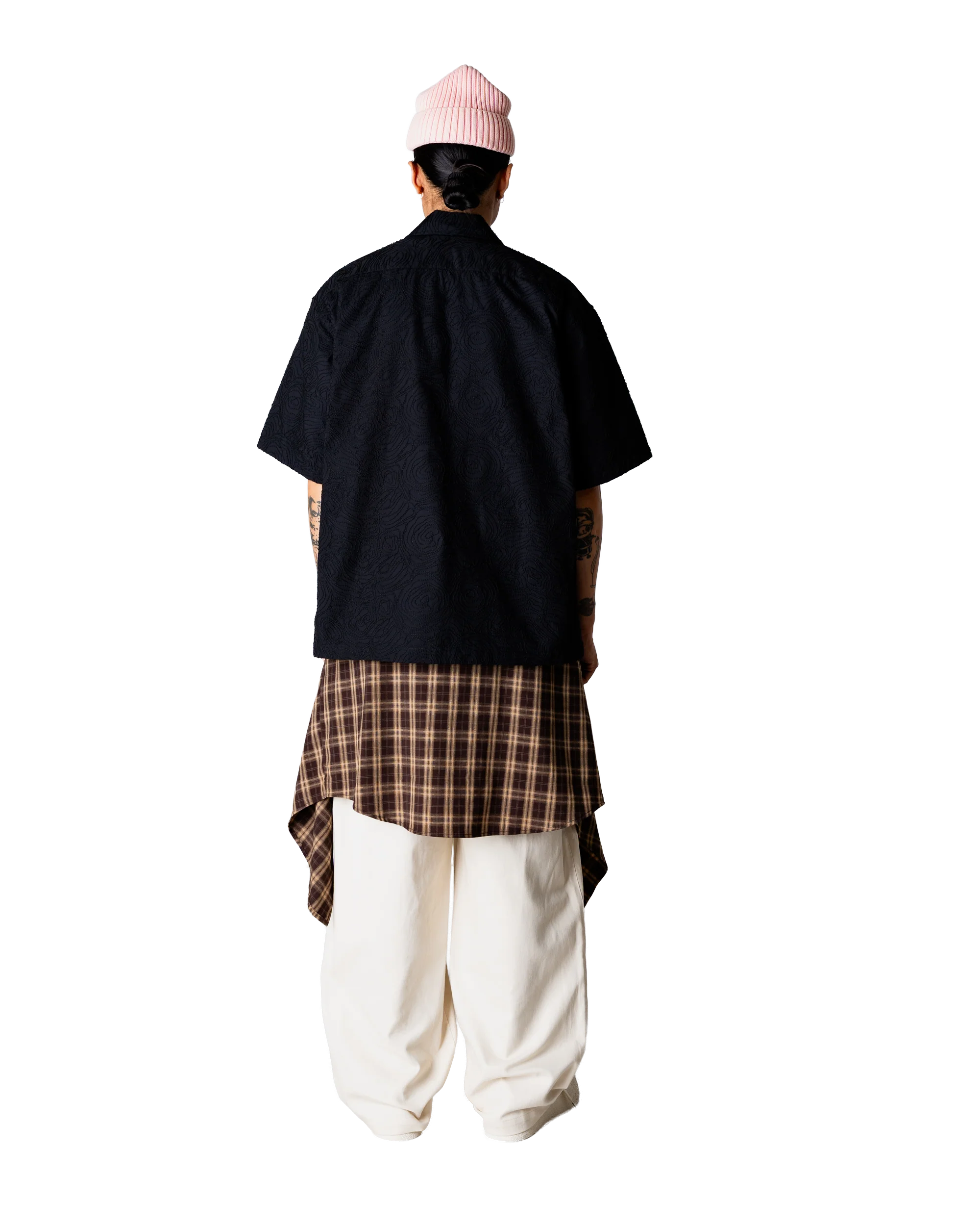 WBWANG EMBROIDERY SHIRT - BLACK